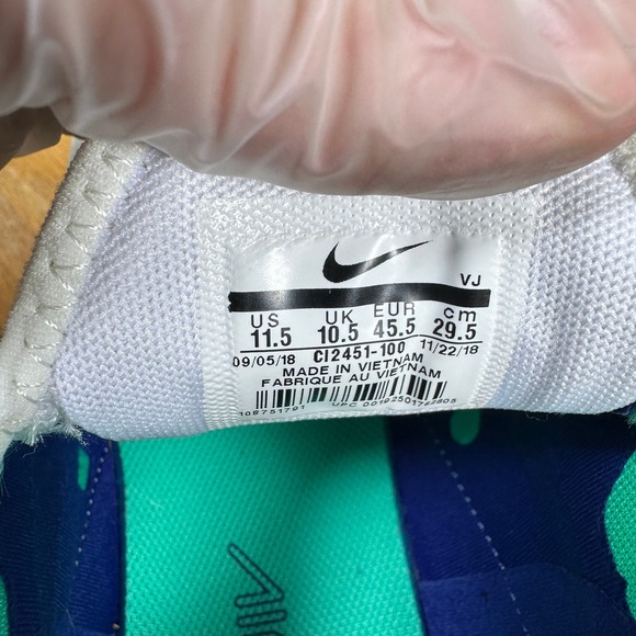 Nike Air Max 270 White Spirit Teal Nightshade Mens Sneakers CI2451-100 Size 11.5 - Picture 2 of 8